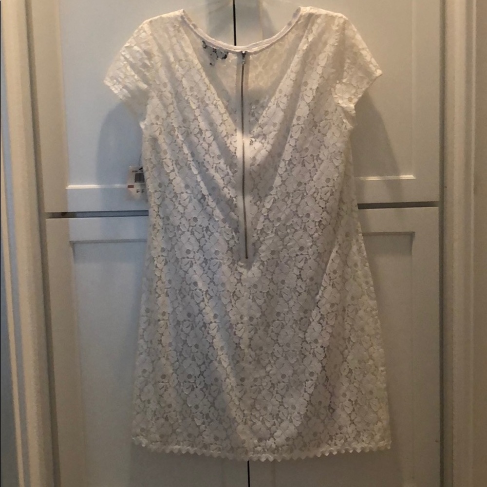 White lace dress with slip